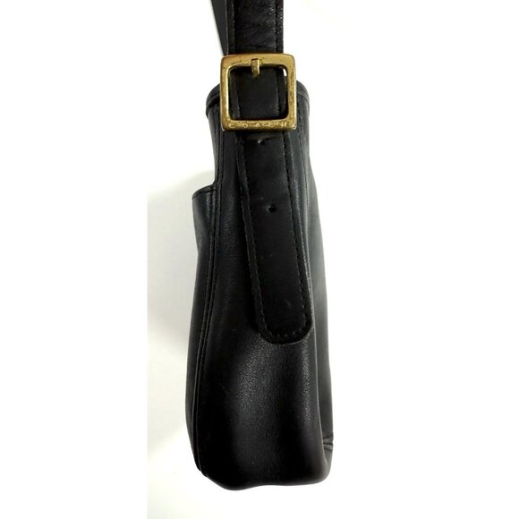 Vintage Coach 6000 Chelsea Zip Top Crossbody Bag Purse Black Leather - Picture 10 of 16